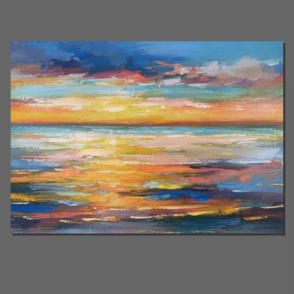 Hand Painted Acrylic Painting, Original Landscape Paintings, Wall Painting for Living Room, Canas Paintings for Dining Room-Art Painting Canvas