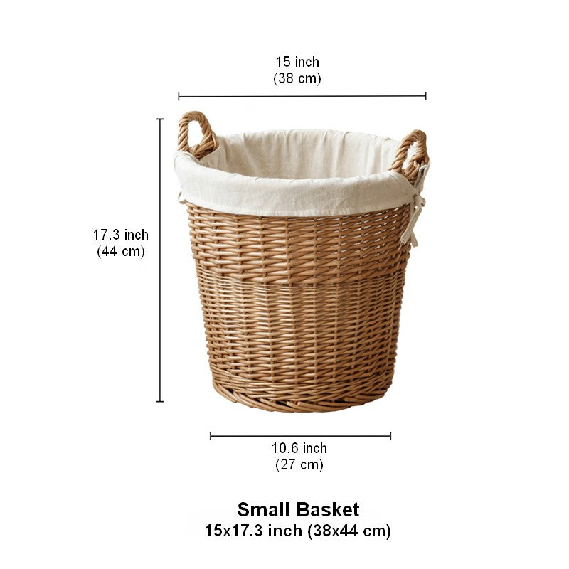 Large Food Storage Basket with Handle, Natural Hand-woven Wicker Storage Basket for Clothes, Willow Weaving Baskets for Clothes, Extra Large Kitchen Storage Baskets-Art Painting Canvas