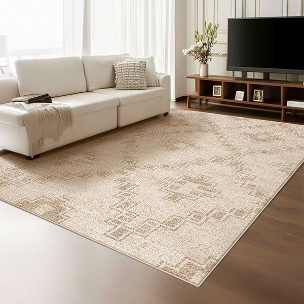 Modern Geometric Carpets for Bedroom, Contemporary Abstract Rugs under Dining Room Table, Modern Living Room Rug Placement Ideas-Art Painting Canvas