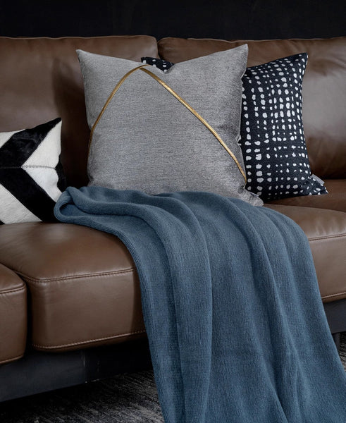 Modern Sofa Throw Pillows, Light Grey Abstract Contemporary Throw Pillow for Living Room, Large Decorative Throw Pillows for Couch-Art Painting Canvas