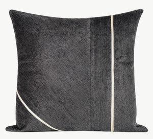 Contemporary Throw Pillow for Living Room, Modern Square Pillows, Abstract Black Throw Pillows for Couch, Simple Modern Sofa Throw Pillows-Art Painting Canvas