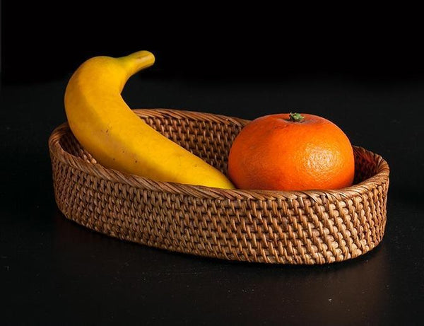 Indonesia Woven Storage Basket, Small Rattan Storage Basket, Kitchen Storage Basket, Storagey Basket for Pantry-Art Painting Canvas