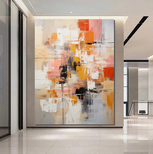Extra Large Acrylic Painting, Simple Modern Art, Living Room Wall Art Painting, Modern Contemporary Abstract Artwork, Palette Knife Paintings-Art Painting Canvas