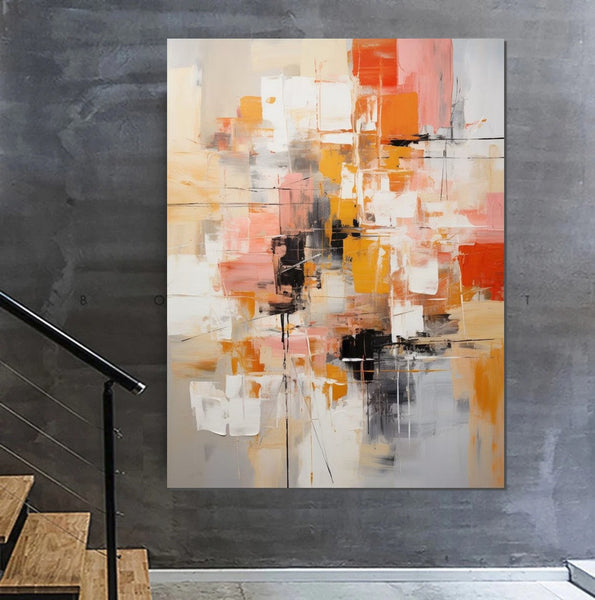 Extra Large Acrylic Painting, Simple Modern Art, Living Room Wall Art Painting, Modern Contemporary Abstract Artwork, Palette Knife Paintings-Art Painting Canvas