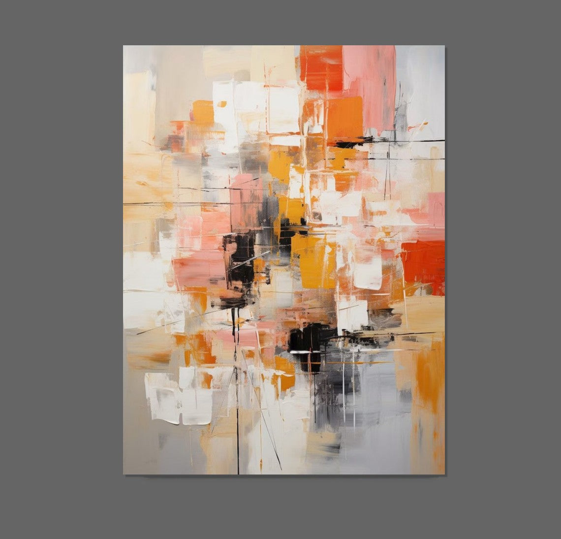 Extra Large Acrylic Painting, Simple Modern Art, Living Room Wall Art Painting, Modern Contemporary Abstract Artwork, Palette Knife Paintings-Art Painting Canvas
