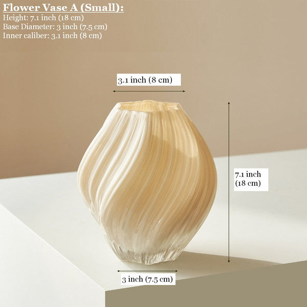 Handmade Contemporary Glass Vases, Unique Decorative Glass Vase, Mid Century Vases for Flowers, Modern Vases for Living Room, Centerpiece Vases on Table-Art Painting Canvas