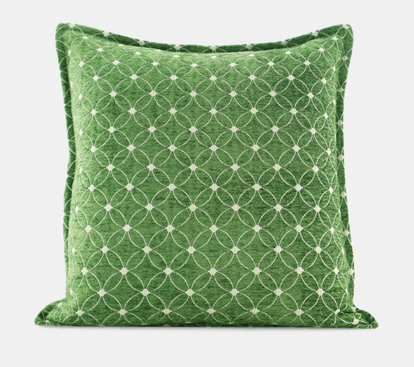 Large Green Pillows for Interior Design, Contemporary Modern Sofa Pillows, Luxury Square Modern Throw Pillows for Couch, Decorative Throw Pillows for Bedroom-Art Painting Canvas