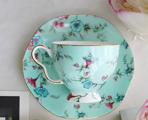 Elegant Coffee Cup, Porcelain Coffee Cups, Coffee Cup in Gift Box, Porcelain Tea cups, Vintage Tea Cup Set, British Tea Cup with Saucer, Afternoon Tea Cup with Saucer Set-Art Painting Canvas