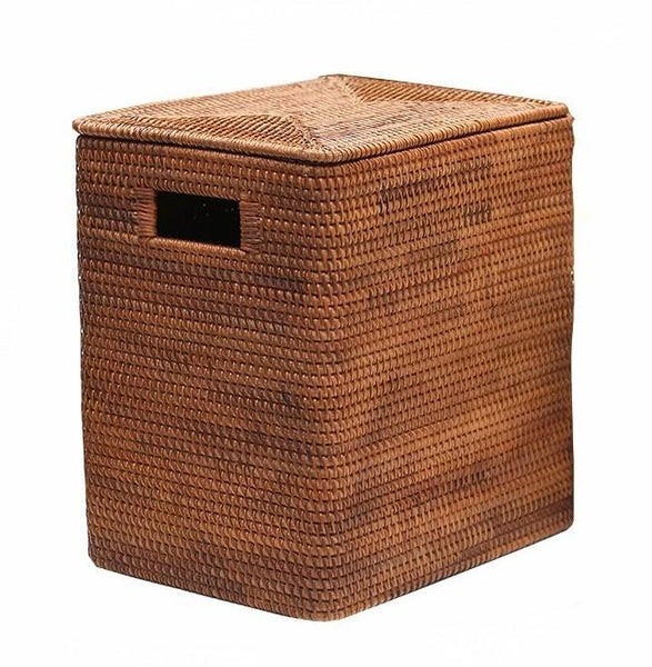 Storage Baskets for Bathroom, Rectangular Storage Baskets, Large Brown Rattan Storage Baskets, Storage Basket with Lid, Storage Baskets for Clothes-Art Painting Canvas