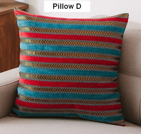 Decorative Throw Pillows for Living Room, Bohemian Style Chenille Pillow Cover, Bohemian Decorative Sofa Pillows-Art Painting Canvas
