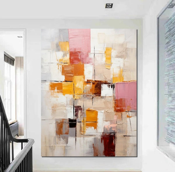 Modern Paintings for Dining Room, Hand Painted Canvas Art, Bedroom Wall Art Ideas, Simple Modern Art, Contemporary Modern Wall Art Paintings-Art Painting Canvas