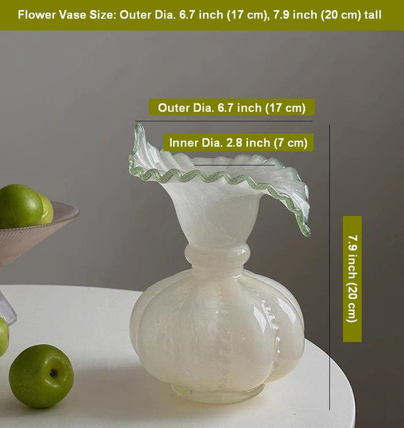 Creative Modern Vase for Living Room, Decorative Flower Vases on Table, Small Flower Vase, Modern Glass Flower Vases, Handmade Glass Bud Vases-Art Painting Canvas