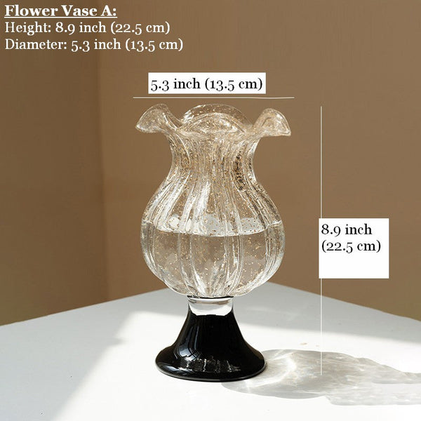 Contemporary Glass Vases, Mid Century Vases for Flowers, Handmade Modern Vases for Living Room, Unique Decorative Glass Vase, Centerpiece Vases on Table-Art Painting Canvas