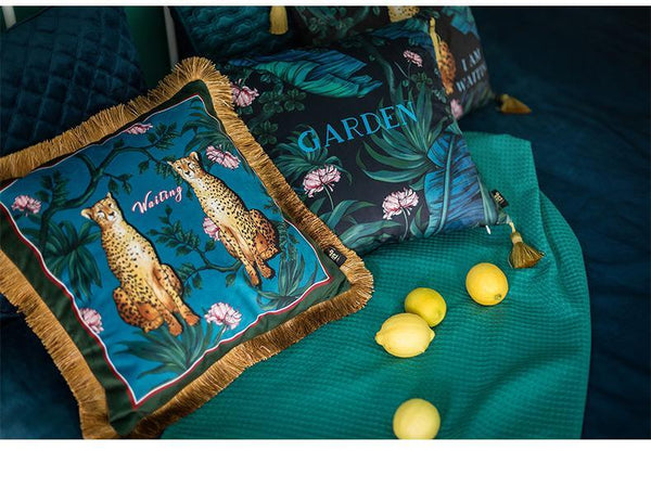 Decorative Throw Pillows, Short velvet Pillow Cover, Decorative Sofa Pillows, Throw Pillows for Living Room-Art Painting Canvas