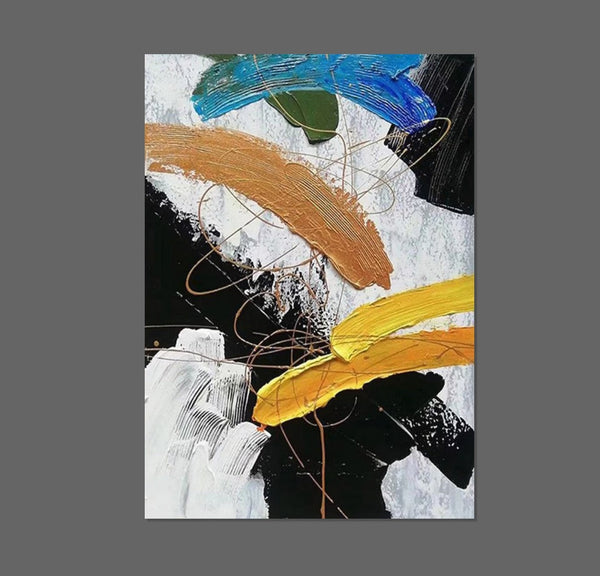 Palette Knife Paintings, Acrylic Paintings on Canvas, Bedroom Modern Wall Art Paintings, Abstract Painting for Living Room, Large Paintings Behind Sofa-Art Painting Canvas