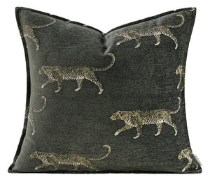 Cheetah Modern Pillows for Couch, Large Modern Sofa Pillow Cases, Decorative Pillow Covers, Abstract Decorative Throw Pillows for Living Room-Art Painting Canvas