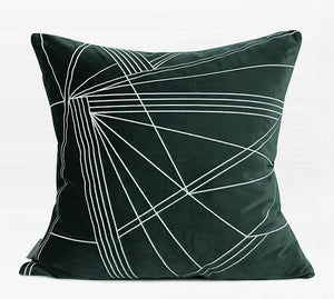 Modern Sofa Pillows, Dark Green Throw Pillows, Large Simple Modern Pillows, Decorative Pillows for Couch, Contemporary Throw Pillows-Art Painting Canvas