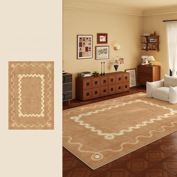 Large Modern Rugs for Living Room, Bedroom Modern Rugs, Dining Room Geometric Modern Rugs, Cream Color Contemporary Modern Rugs-Art Painting Canvas