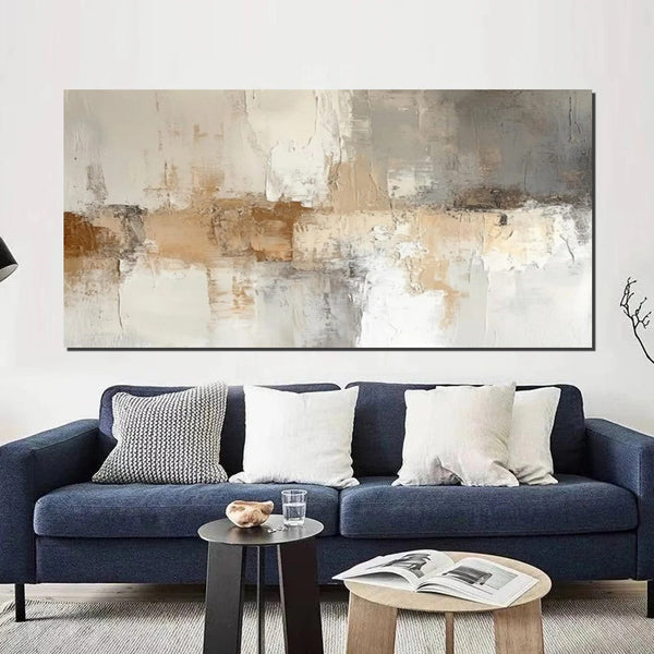 Large Modern Acrylic Painting, Hand Painted Wall Art Painting, Contemporary Canvas Artwork, Abstract Wall Art Paintings, Modern Art for Dining Room-Art Painting Canvas