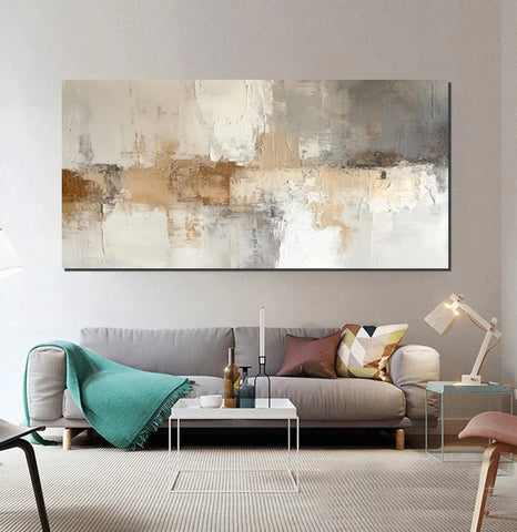 Large Modern Acrylic Painting, Hand Painted Wall Art Painting, Contemporary Canvas Artwork, Abstract Wall Art Paintings, Modern Art for Dining Room-Art Painting Canvas