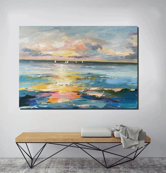 Abstract Canvas Painting, Extra Large Abstract Artwork, Modern Paintings for Dining Room, Hand Painted Canvas Art, Oversized Large Wall Art-Art Painting Canvas
