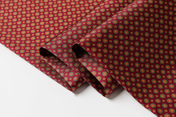 Red Mens Spring Autumn Scarf, Lightweight Silk Scarf Men, Formal Wear Silk Scarf, Silk Ascot For Men, Silk Neckerchief For Business, Mens Dress Silk Scarf, Long Silk Scarf for Men, High Quality Silk Necktie-Art Painting Canvas