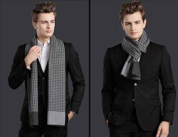 Men's Winter Scarf, Formal Men Scarf Styles, Casual Scarf Men, Modern Wool Scarf for Men, Men's Wool Scarf Winter, Business Wool Scarf for Gentleman