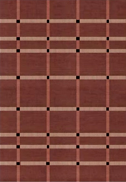 Contemporary Modern Carpets Next to Bed, Abstract Red Rugs for Living Room, Mid Century Area Rugs, Red Modern Rugs under Dining Room Table-Art Painting Canvas