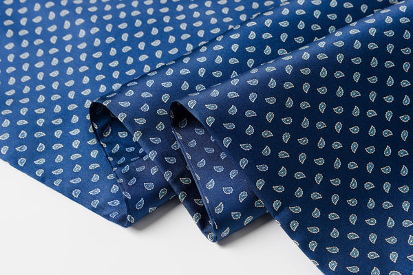 Formal Wear Silk Scarf, Silk Ascot For Men, Blue Mens Spring Autumn Scarf, Lightweight Silk Scarf Men, Silk Neckerchief For Business, Mens Dress Silk Scarf, Long Silk Scarf for Men, High Quality Silk Necktie-Art Painting Canvas