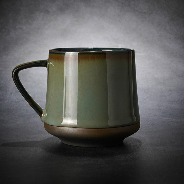 Latte Coffee Cup, Large Tea Cup, Large Pottery Coffee Cup, 8 oz Ceramic Coffee Mug, Handmade Coffee Cup-Art Painting Canvas