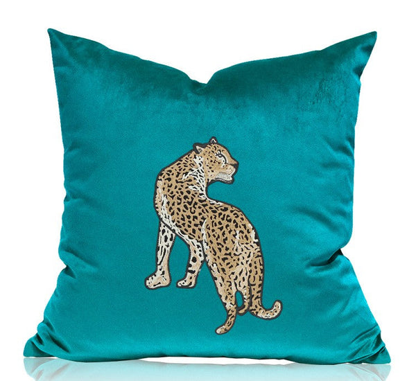 Decorative Pillows for Living Roomï¼?Contemporary Throw Pillows, Cheetah Decorative Cushion, Modern Sofa Pillows-Art Painting Canvas