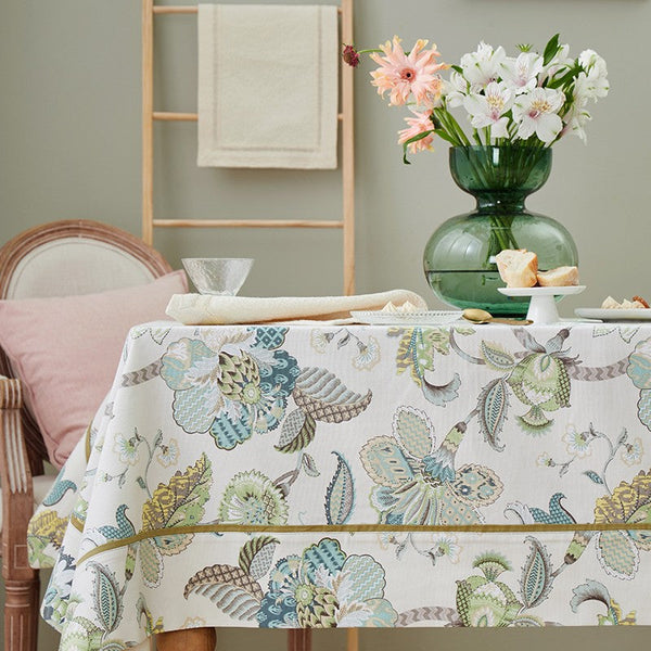 Rustic Table Covers for Kitchen, Large Rectangle Tablecloth for Dining Room Table, Country Farmhouse Tablecloth, Square Tablecloth for Round Table-Art Painting Canvas