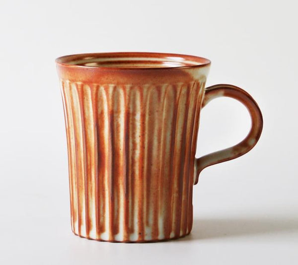 Cappuccino Coffee Mug, Handmade Pottery Coffee Cup, Large Capacity Coffee Cup, Large Tea Cup-Art Painting Canvas