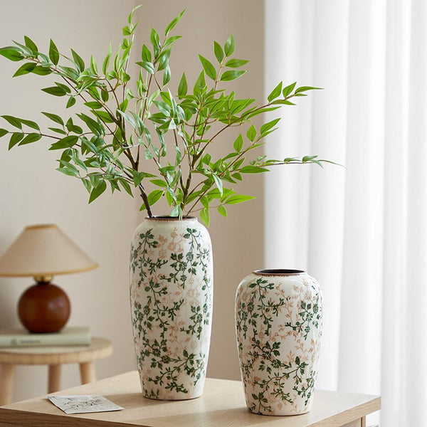 Ceramic Bouquet Vases, Porcelain Flower Vases, Rustic Flower Vases on Table, Dining Table Centerpiece, Handmade Water Holding Flower Vase-Art Painting Canvas