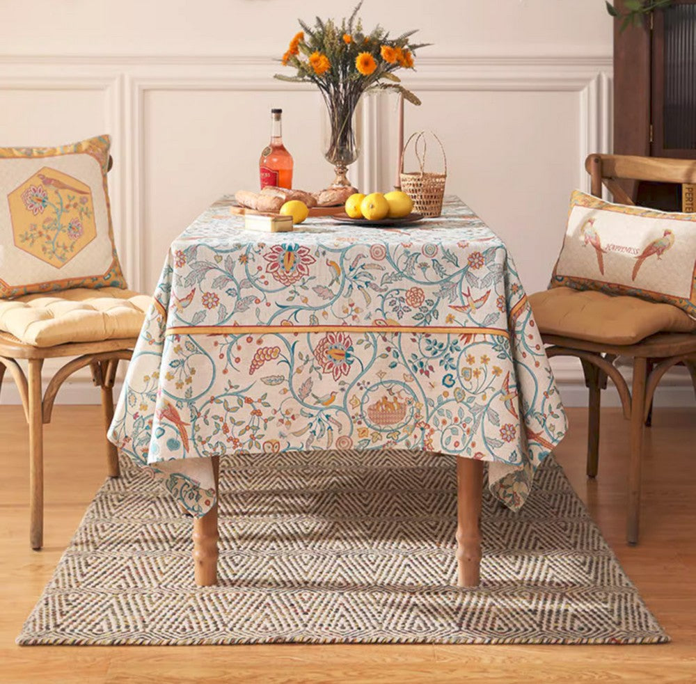 Outdoor Picnic Tablecloth, Large Modern Rectangle Tablecloth Ideas for Dining Room Table, Rustic Farmhouse Table Cover, Square Tablecloth for Round Table-Art Painting Canvas