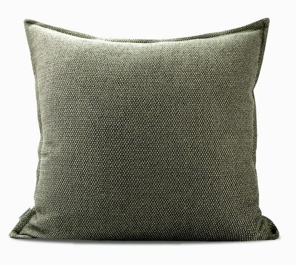Large Green Square Modern Throw Pillows for Couch, Large Throw Pillow for Interior Design, Contemporary Modern Sofa Pillows, Simple Decorative Throw Pillows-Art Painting Canvas