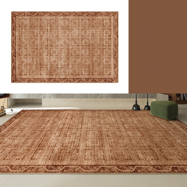 Large Abstract Rugs for Living Room, Mid Century Geometric Contemporary Modern Rugs Next to Bed, Large Modern Area Rugs-Art Painting Canvas