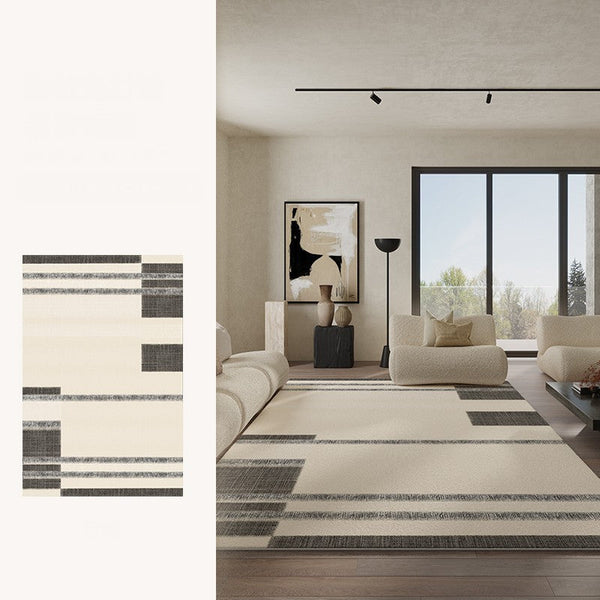 Abstract Area Rugs for Living Room, Geometric Contemporary Modern Rugs Next to Bed, Modern Carpets for Office, Modern Soft Rugs under Dining Room Table