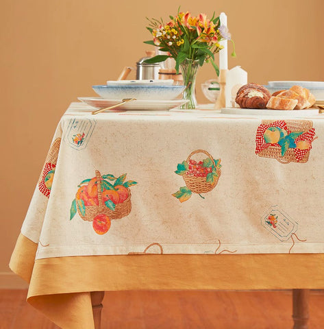 Extra Large Modern Table Cloths for Dining Room, Kitchen Rectangular Table Covers, Square Tablecloth for Round Table, Wedding Tablecloth, Farmhouse Cotton Table Cloth-Art Painting Canvas