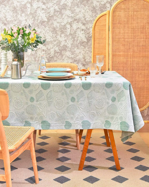 Modern Dining Room Table Cloths, Farmhouse Table Cloth, Wedding Tablecloth, Square Tablecloth for Round Table, Cotton Rectangular Table Covers for Kitchen-Art Painting Canvas