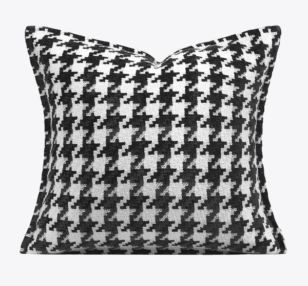 Decorative Pillows for Couch, Contemporary Throw Pillows for Living Room, Black and White Modern Sofa Pillows, Modern Square Pillows-Art Painting Canvas