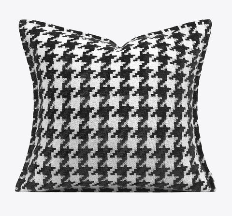 Decorative Pillows for Couch, Contemporary Throw Pillows for Living Room, Black and White Modern Sofa Pillows, Modern Square Pillows-Art Painting Canvas