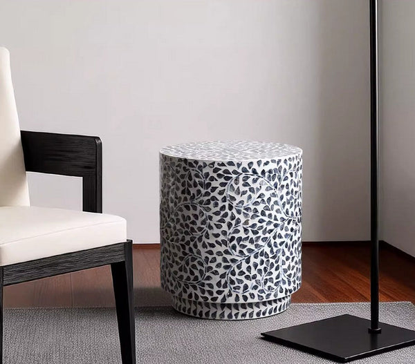 Portable Casual Side Table, Contemporary Round Side Table, Creative Coffee Table, Bedside Small Side Table, Shell Small Sofa Side Table, Contemporary Side Table-Art Painting Canvas