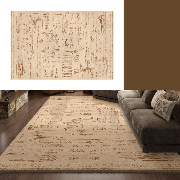 Geometric Contemporary Rugs, Abstract Contemporary Modern Rugs for Dining Room, Mid Century Modern Rugs for Living Room-Art Painting Canvas