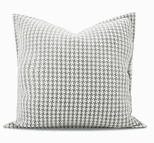 Gray Chequer Modern Sofa Pillows, Large Decorative Throw Pillows, Contemporary Square Modern Throw Pillows for Couch, Abstract Throw Pillow for Interior Design-Art Painting Canvas