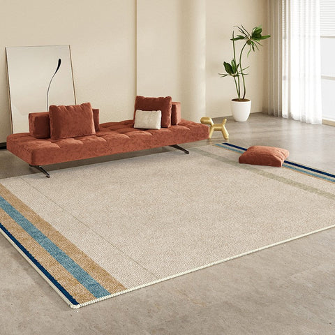 Modern Rugs under Dining Room Table, Abstract Area Rugs for Living Room, Modern Carpets for Kitchen, Geometric Contemporary Modern Rugs Next to Bed-Art Painting Canvas
