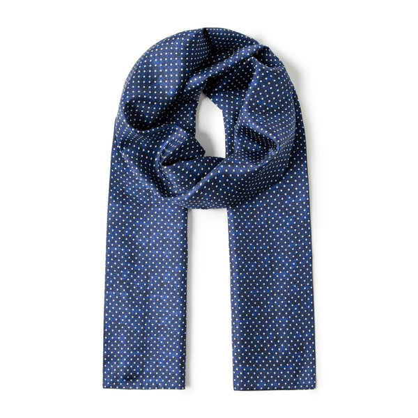 Formal Wear Silk Scarf, Silk Ascot For Men, British Style Long Scarf, Luxury Blue Silk Neck Scarf, Silk Scarf For Suit, Business Silk Scarf Men, Mens Spring Autumn Scarf, Lightweight Silk Scarf Men-Art Painting Canvas