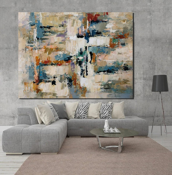 Extra Large Paintings, Acrylic Abstract Art, Modern Abstract Acrylic Painting, Living Room Wall Painting, Large Paintings for Living Room-Art Painting Canvas