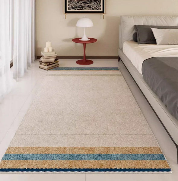 Modern Rugs under Dining Room Table, Abstract Area Rugs for Living Room, Modern Carpets for Kitchen, Geometric Contemporary Modern Rugs Next to Bed-Art Painting Canvas