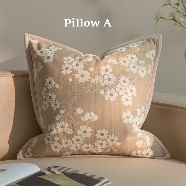 Modern Decorative Pillow Cover, Decorative Throw Pillows for Living Room, Decorative Pillow Arrangement Ideas for Couch, Modern Sofa Pillows-Art Painting Canvas
